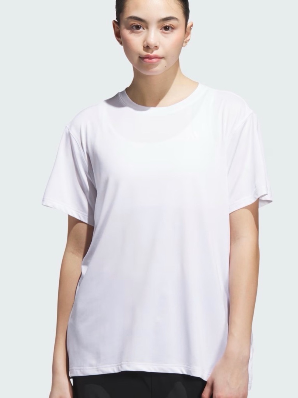 adidas Women's White Short-Sleeve Crewneck Tee